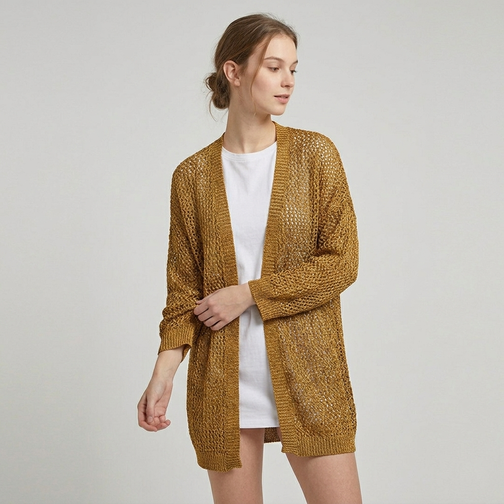Cardigan in maglia con inserti lurex 21168 - FRANZESE