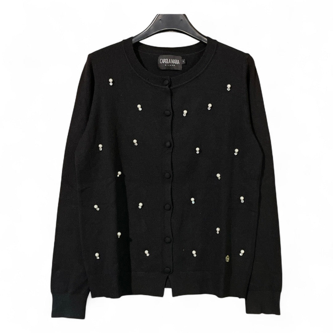 Cardigan donna con applicazioni CM366 - CAROLA MARIA