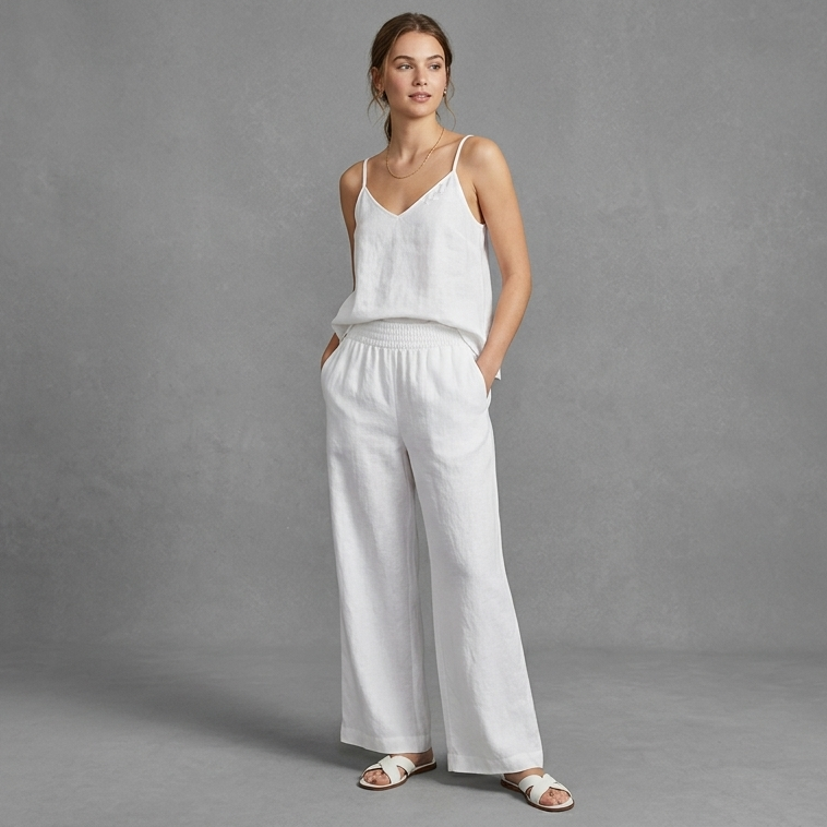 Top oversize puro lino 22281