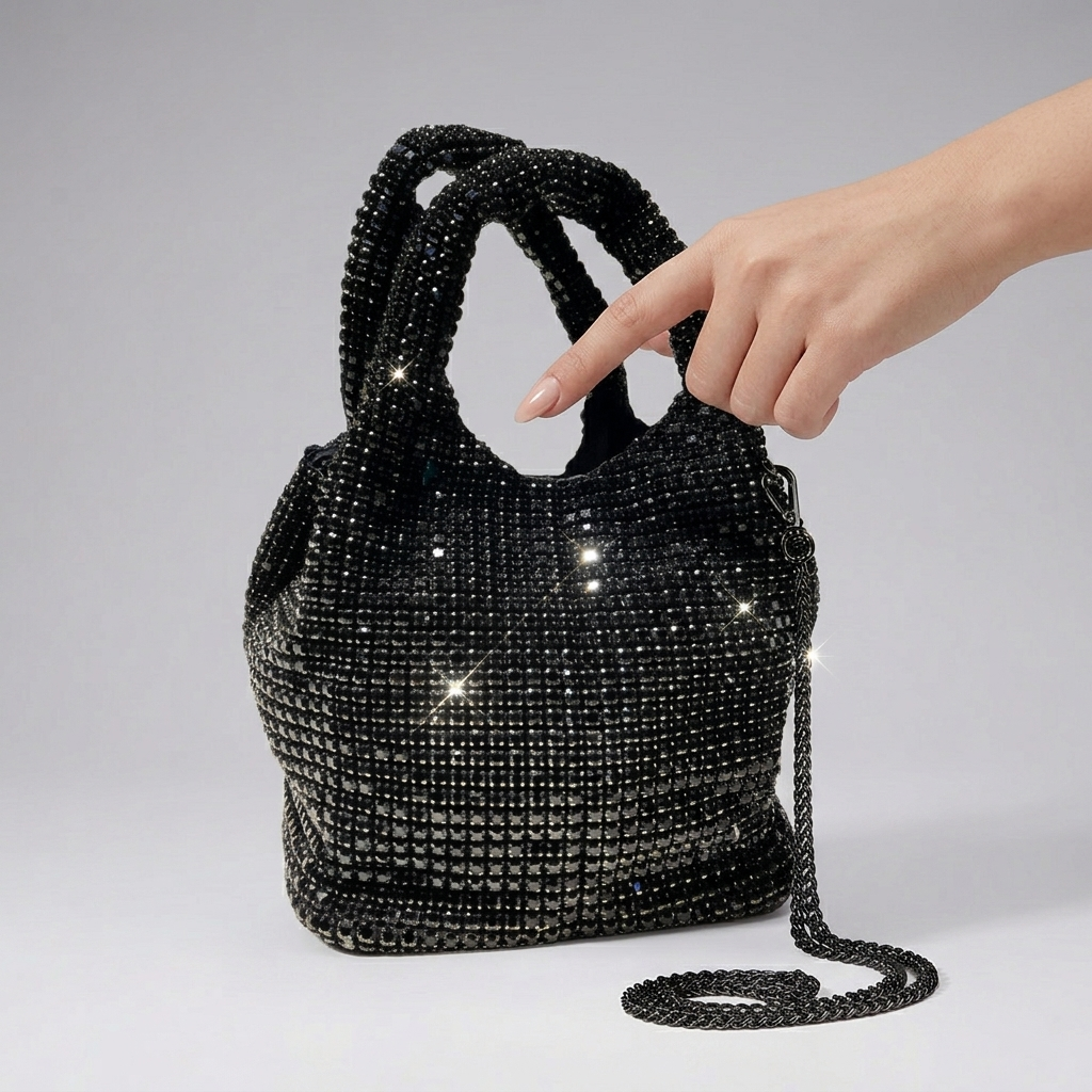 Borsa secchiello strass 30556 - FRANZESE