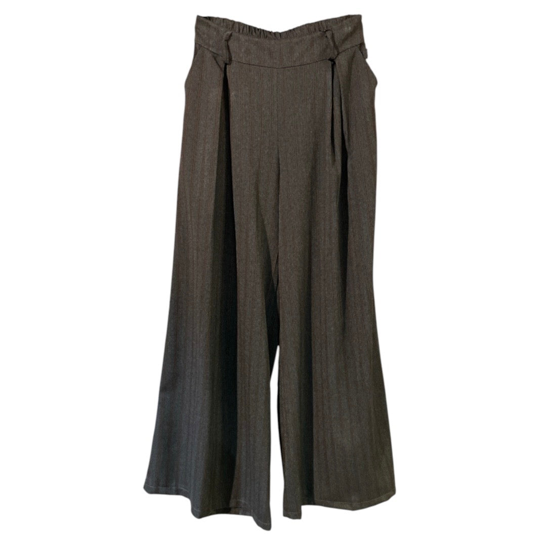 Pantalone donna palazzo motivo gessato 24258