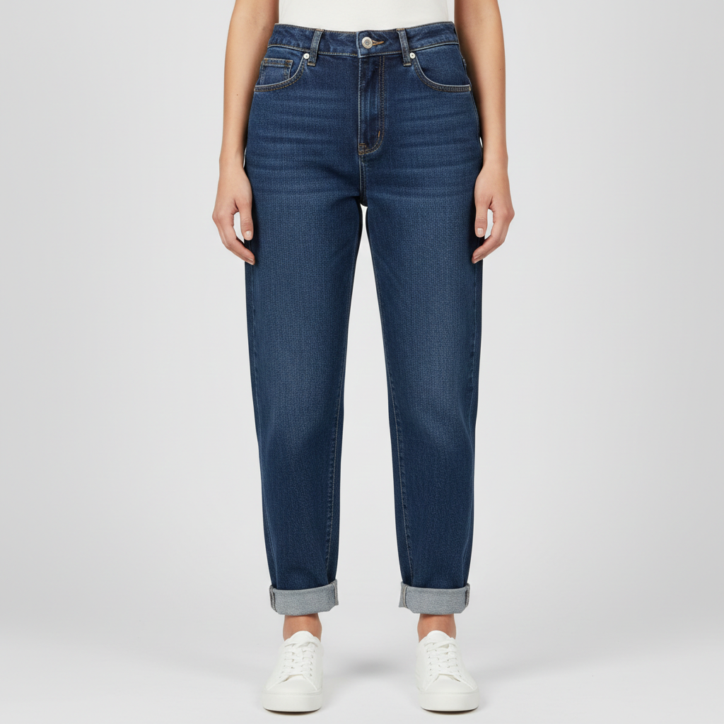 Jeans donna boyfriend fit lavaggio scuro 38D137 - EXTYN