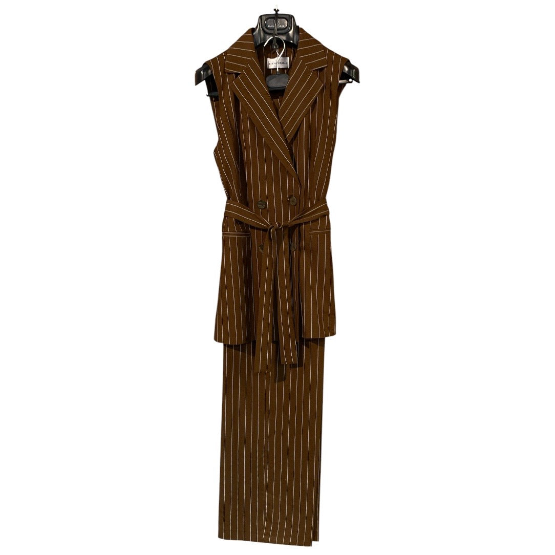 Tailleur smanicato doppio petto gessato 04160 - ELENA CASALI