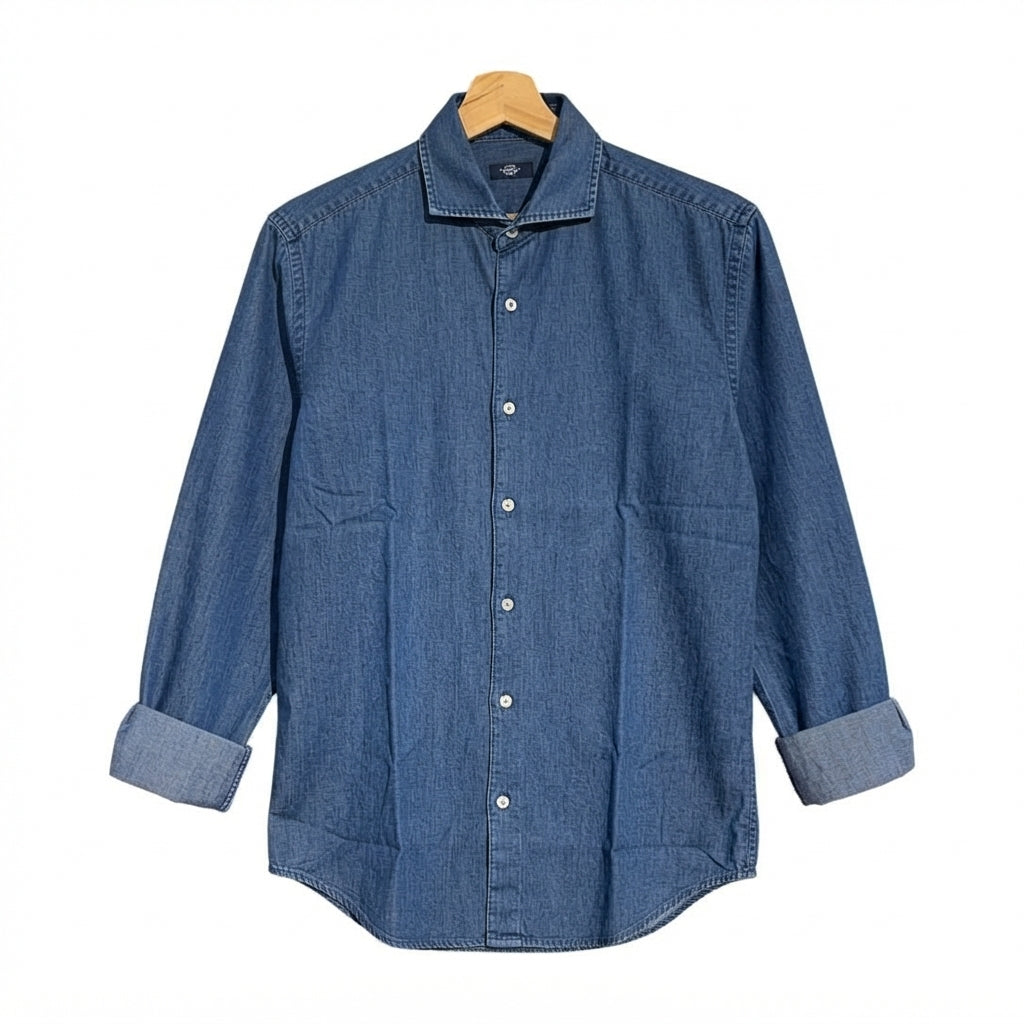 Camicia uomo denim regular fit VINTAGE - L'UOMO SARTORIALE