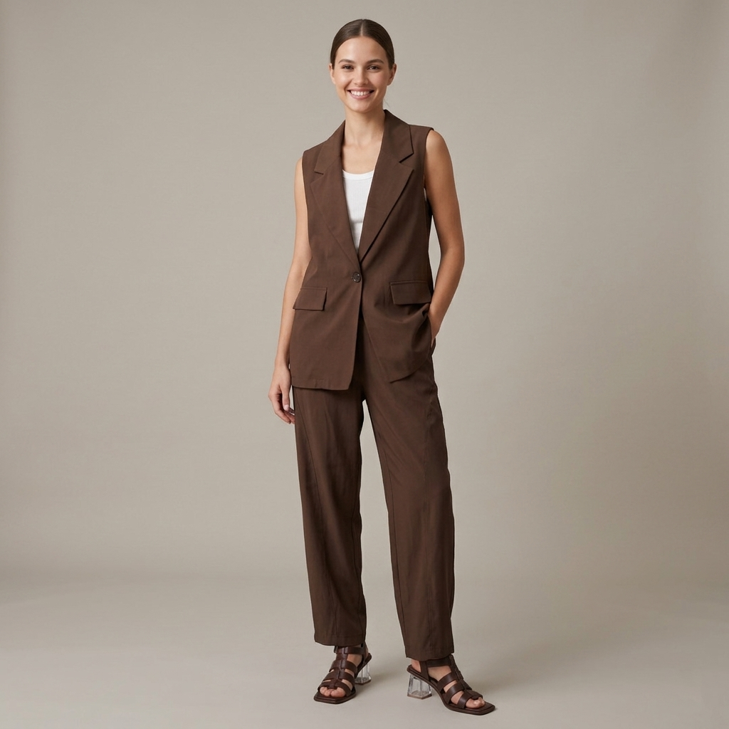 Gilet tessuto cupro viscosa 05D341 - EXTYN