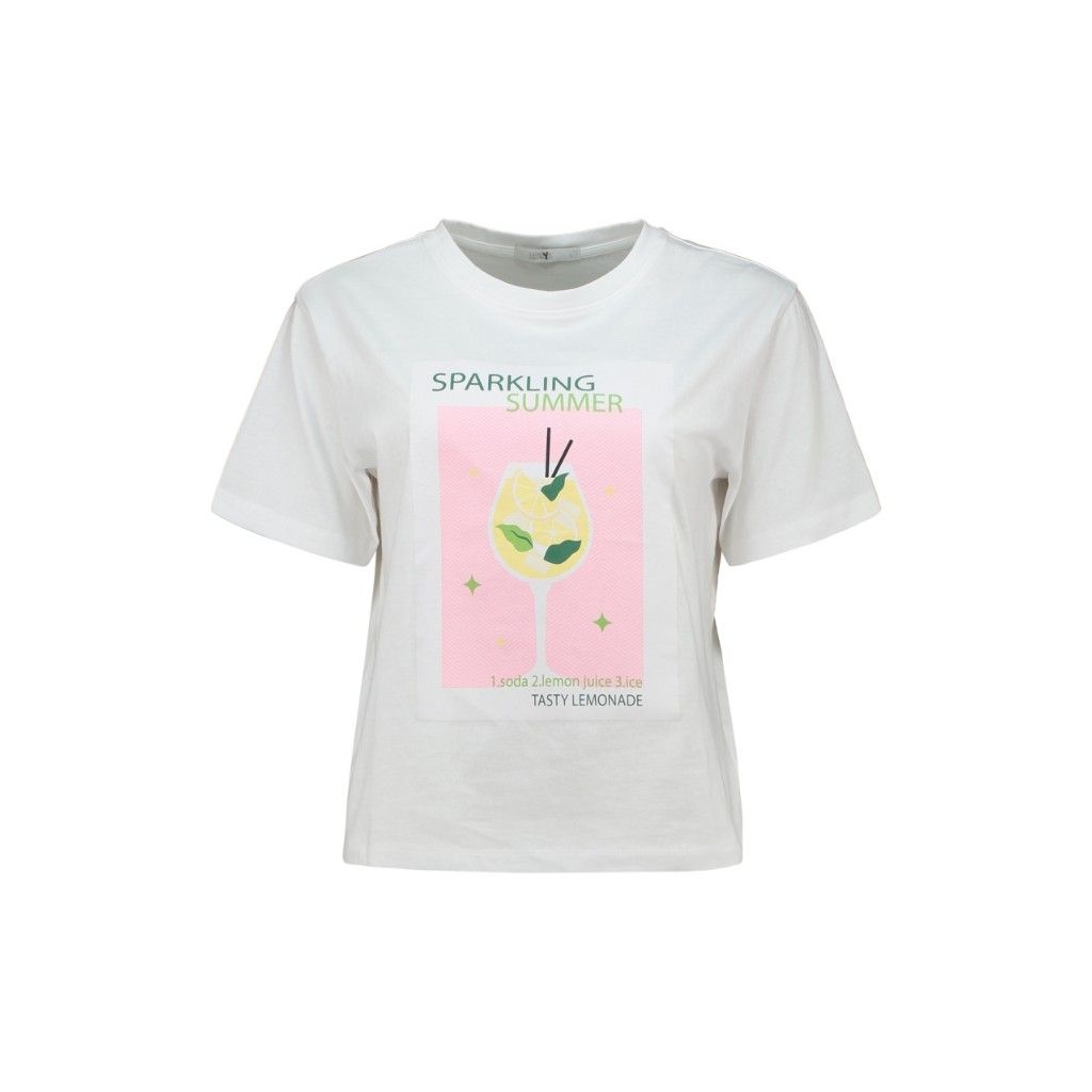 T-shirt donna con stampa cocktail JY44ANA - HAILYS