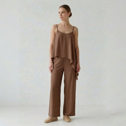 Pantalone palazzo viscosa silk touch 04D261 - EXTYN