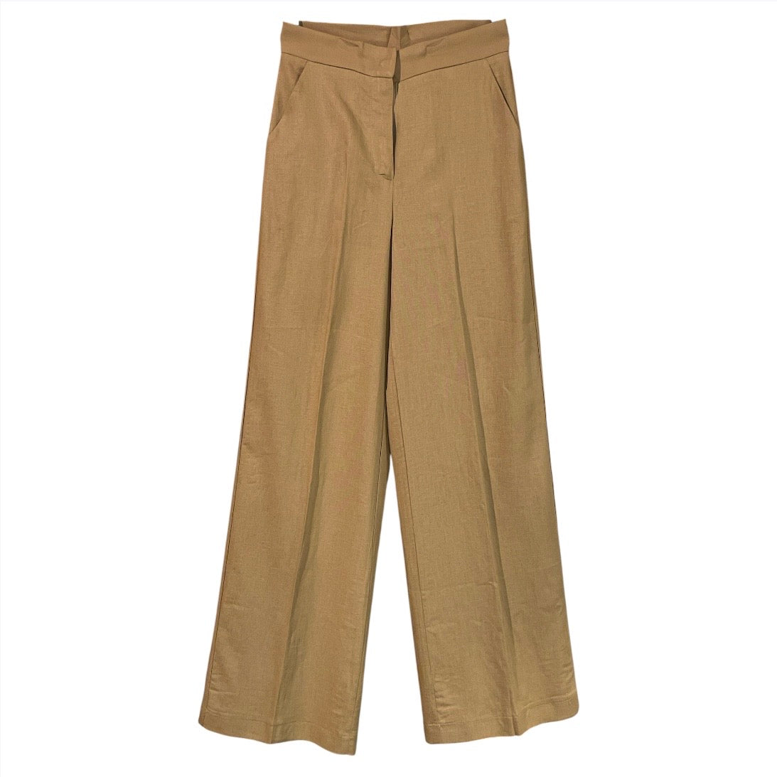 Pantalone donna palazzo tessuto lino/viscosa 04D225 - EXTYN