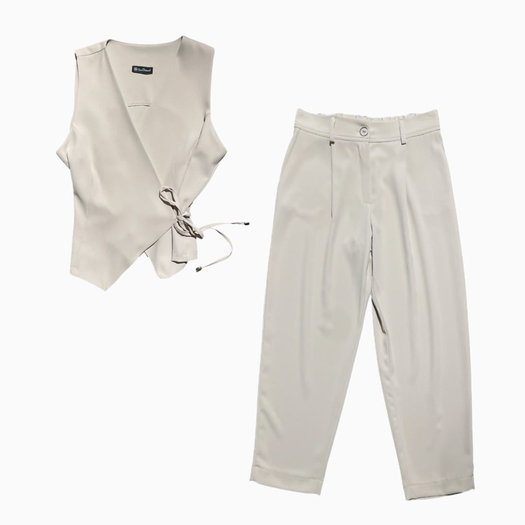 Coordinato con gilet incrocio 3484 - FRANZESE