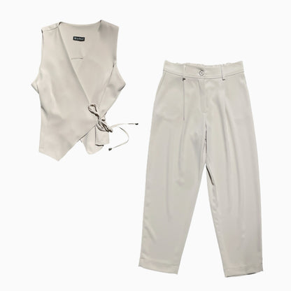 Coordinato con gilet incrocio 3484 - FRANZESE