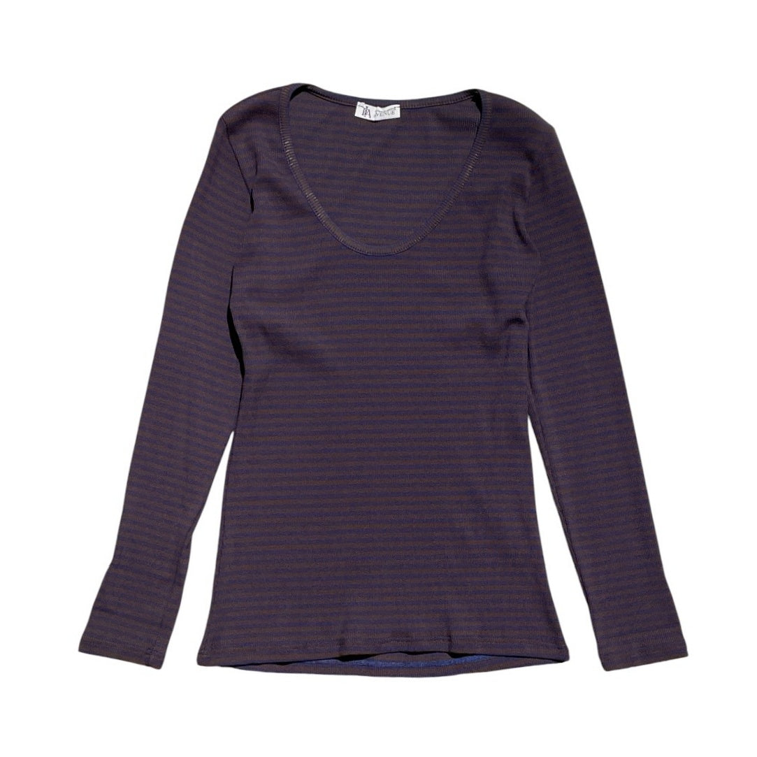 Maglia donna modello t-shirt motivo righe B96303 - AVENUE