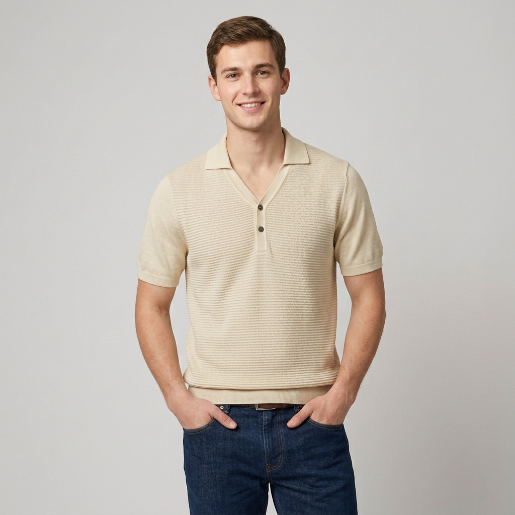 Polo in tessuto lavorato MPL919 - GALERIE