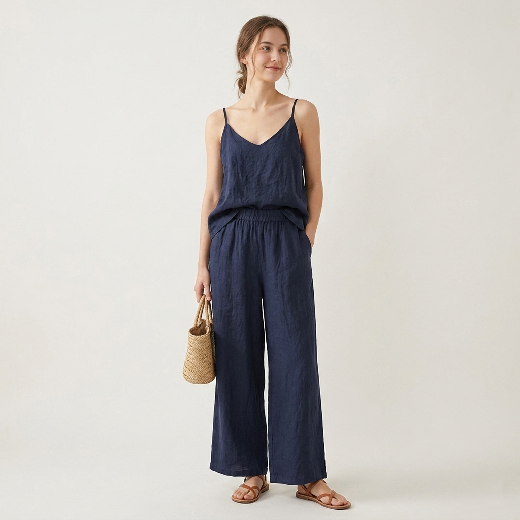Top oversize puro lino 22281