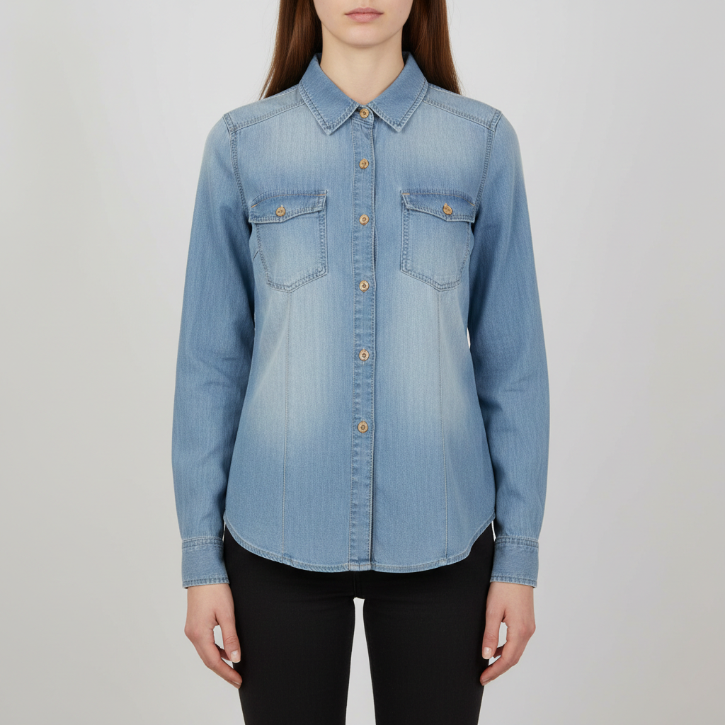 Camicia jeans con taschini 28D175 - EXTYN