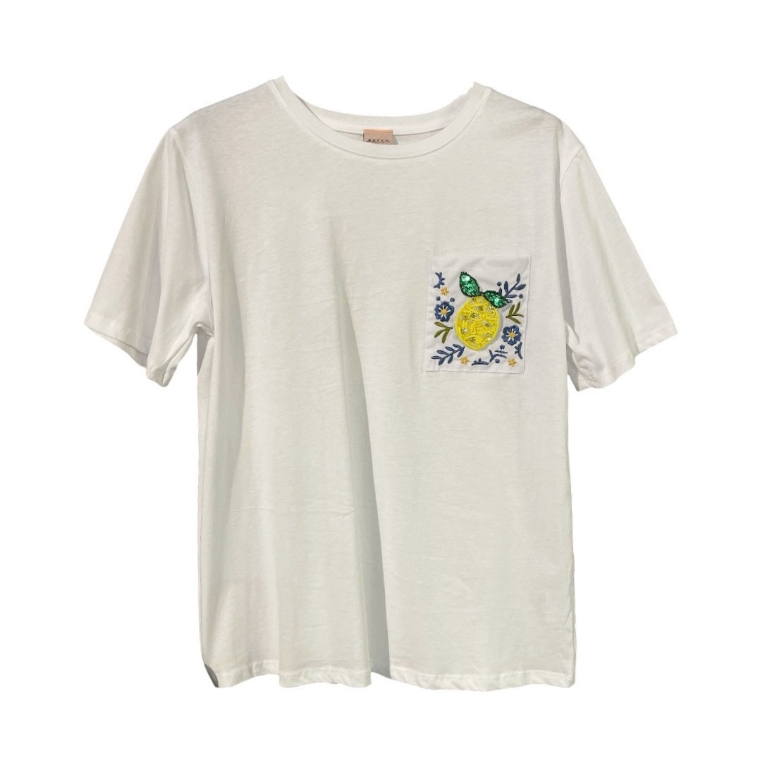 T-shirt con taschino ricamato 15D282 - EXTYN