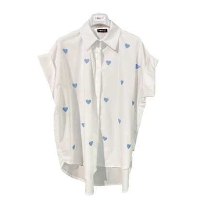 Camicia oversize cuori 29619 - FRANZESE