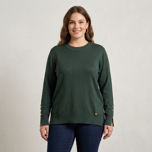 Maglia donna basic viscosa con spacchetti CM390 - CAROLA MARIA