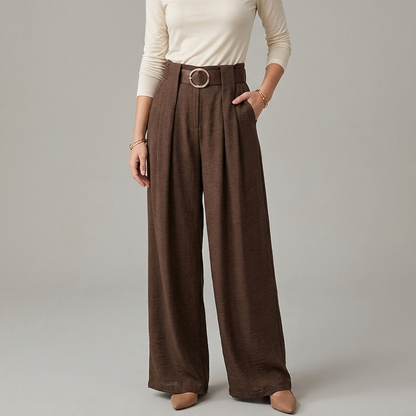 Pantalone palazzo in viscosa grisaglia 83119