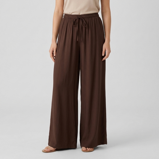 Pantalone ampio in viscosa 04D356 - EXTYN