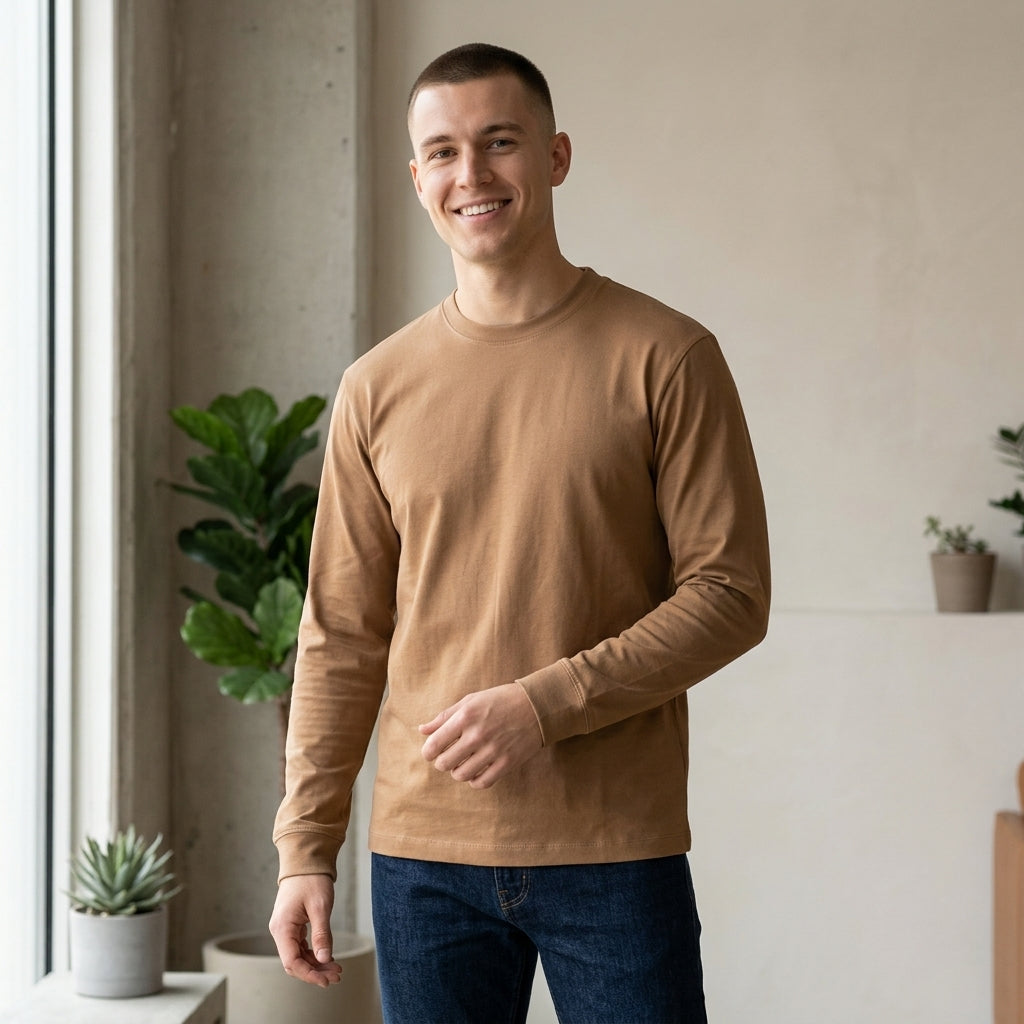 T-shirt uomo in jersey di cotone maniche lunghe MT100ML - GALERIE