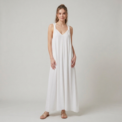 Vestito lungo tunica in viscosa 06D372 - EXTYN