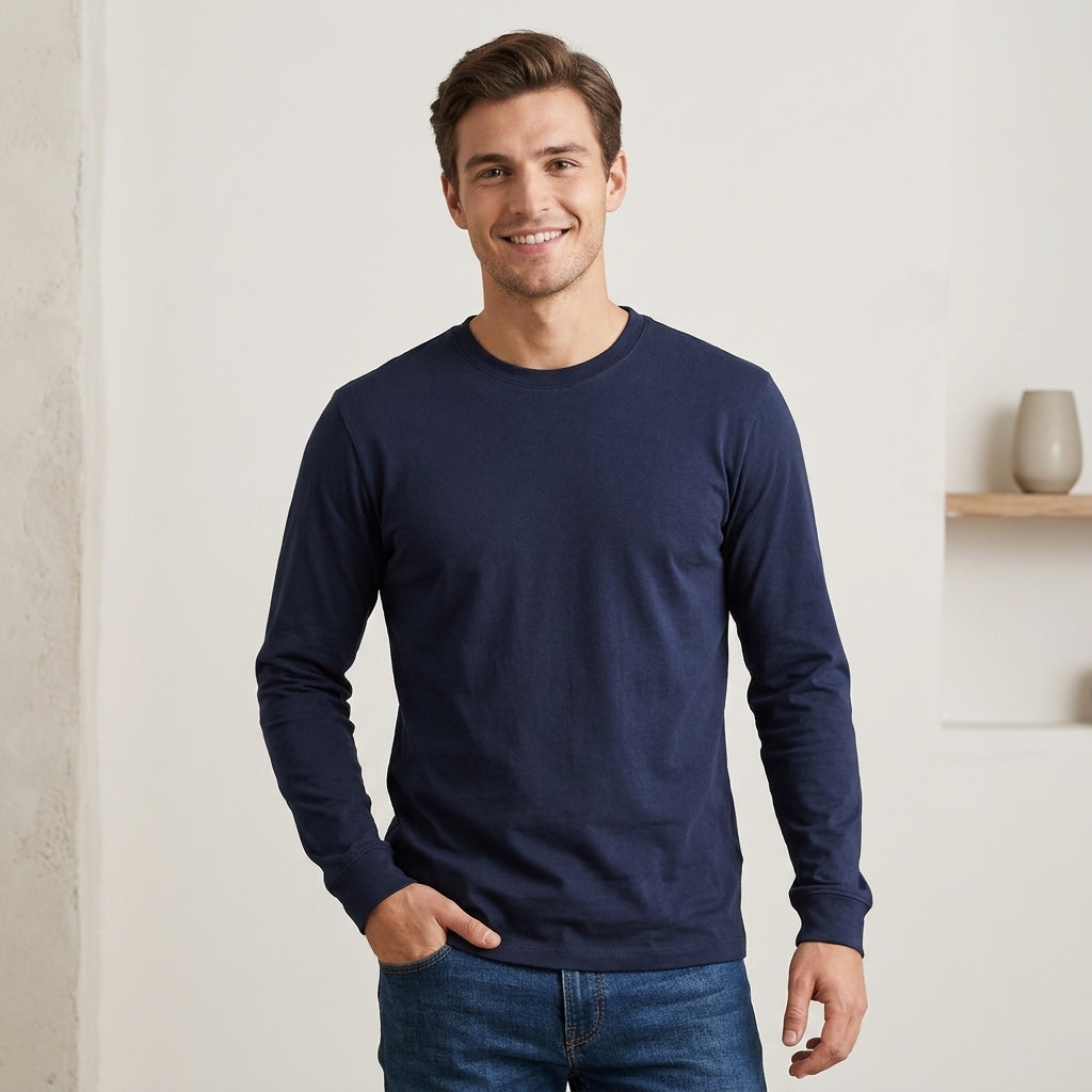 T-shirt uomo in jersey di cotone maniche lunghe MT100ML - GALERIE
