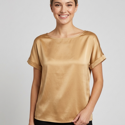 T-shirt in viscosa effetto satin 138269 - FRANZESE