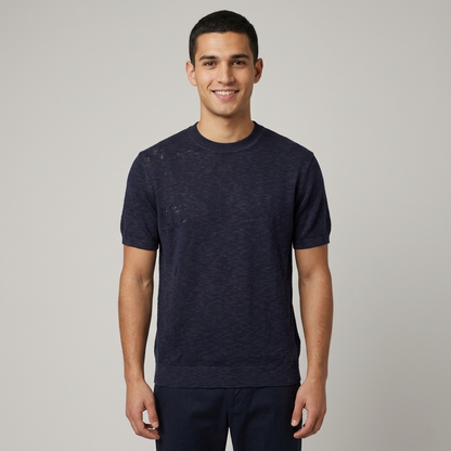 Maglia uomo filo di cotone fiammato MM923 - GALERIE