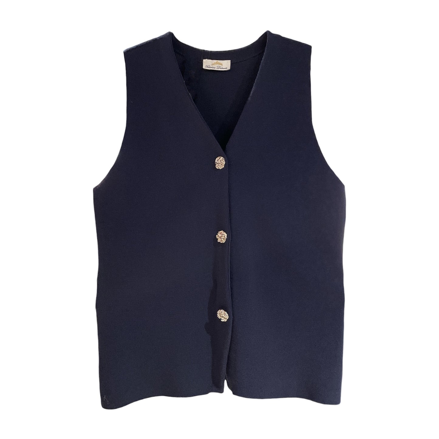 Gilet in maglia con bottoni gioiello MAG230