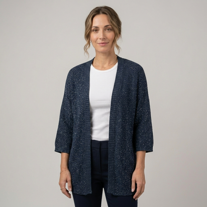 Cardigan in maglia lavorata con lurex 1677L - FRANZESE