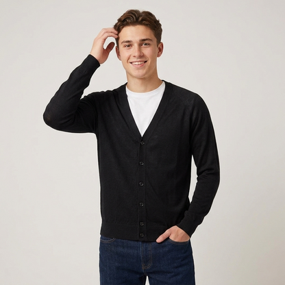 Cardigan uomo viscosa extra fine MM911 - GALERIE CV