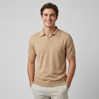 Polo uomo senza bottoni in filo di cotone extra-fine MA8352