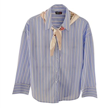 Camiciai oversize con foulard 25008 - FRANZESE