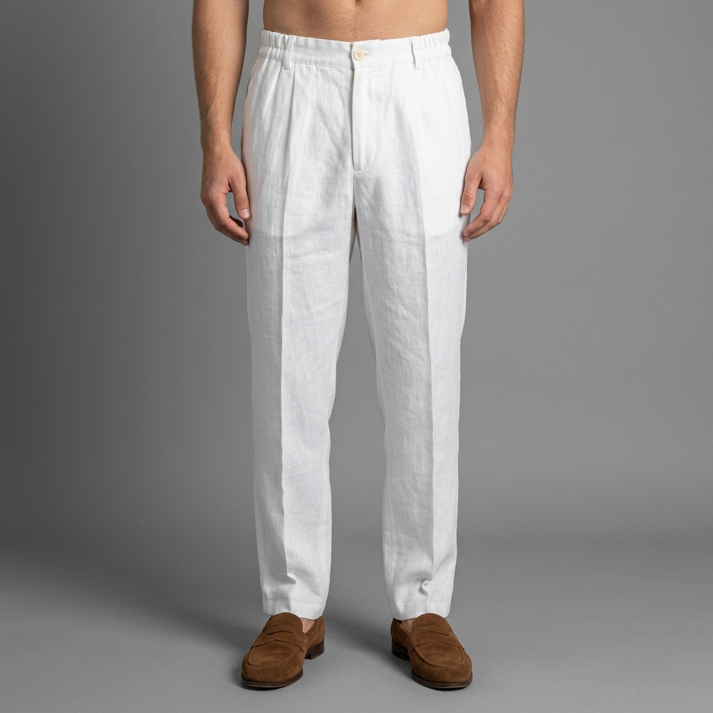 Pantalone uomo palazzo in lino 857
