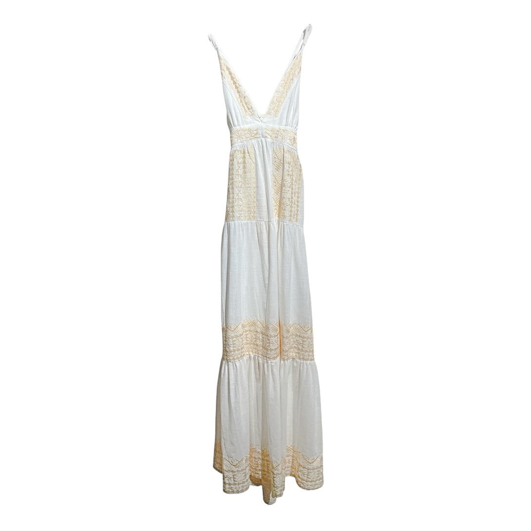 Vestito lungo con ricami oro 28275