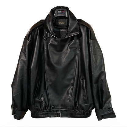 Giubbino donna in ecopelle modello bomber oversize 2685