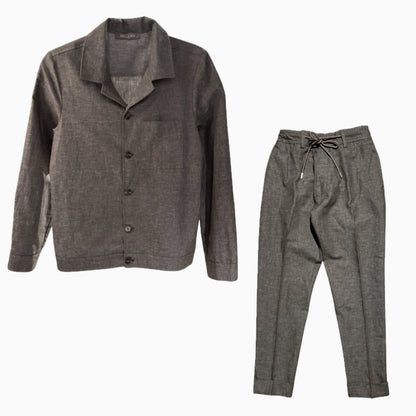 Abito uomo overshirt e pantalaccio in lino POSILLIPO-LINO - L'UOMO SARTORIALE