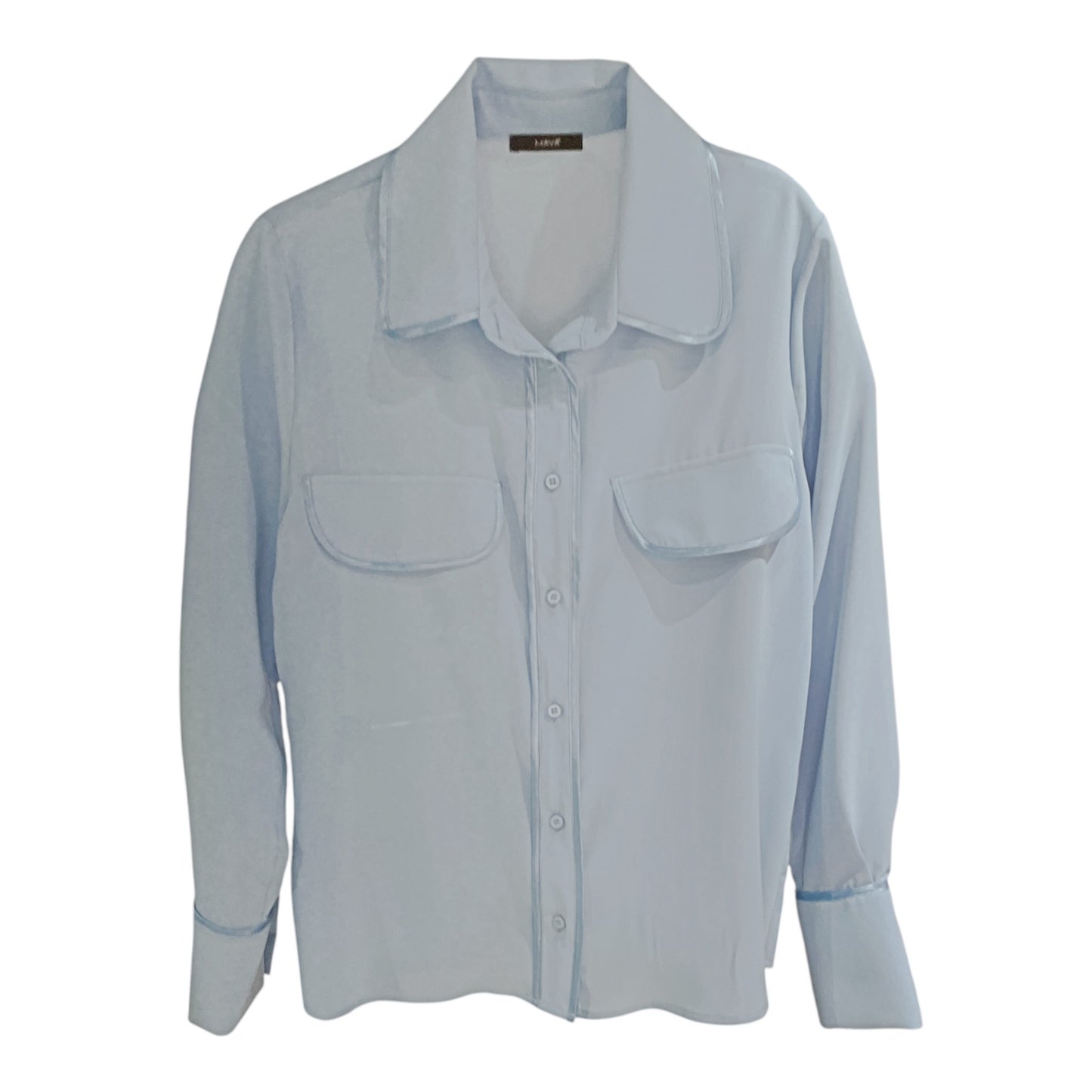 Camicia in chiffon con bordi in raso 1033 - MAYA