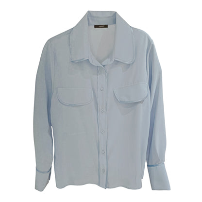 Camicia in chiffon con bordi in raso 1033 - MAYA