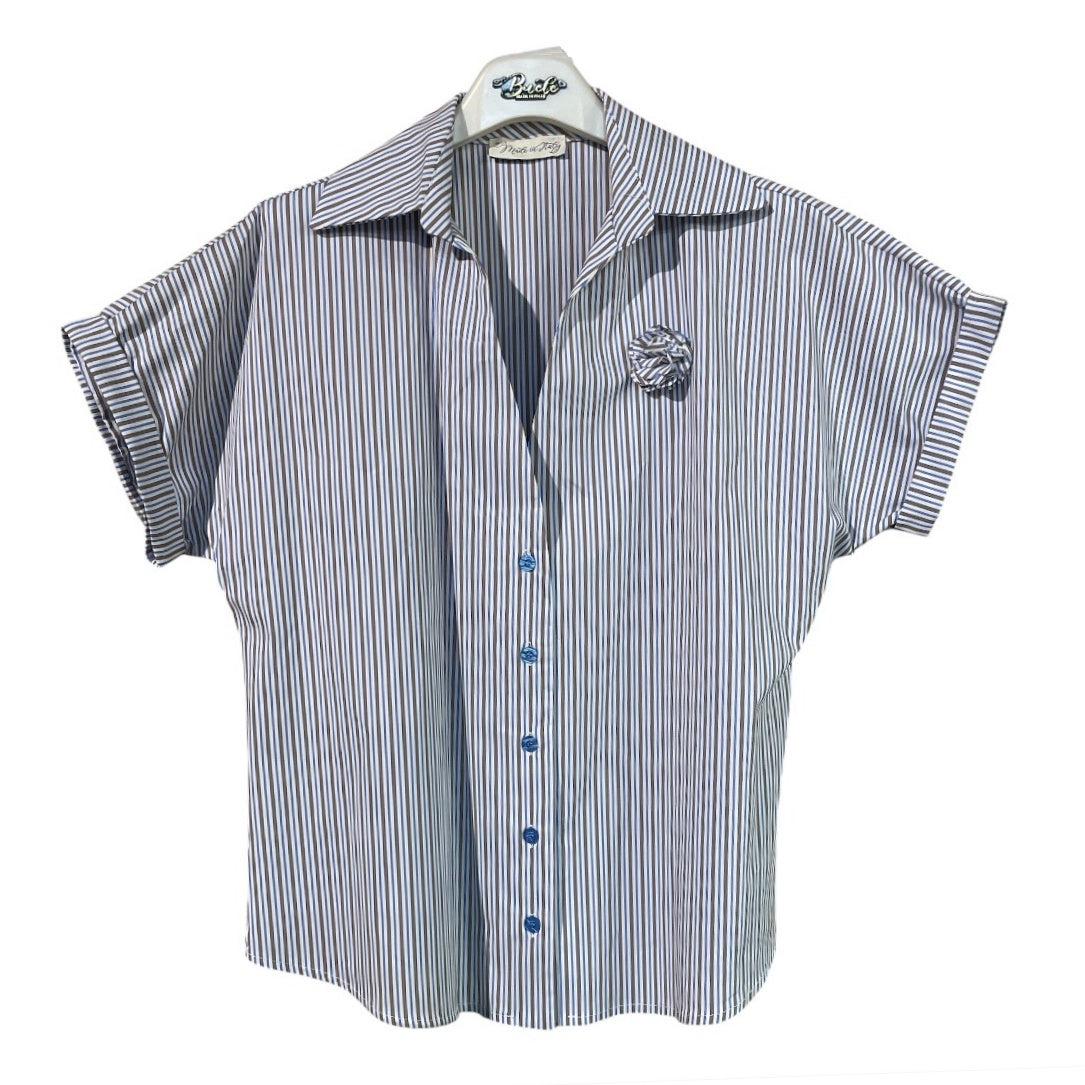 Camicia donna in cotone morivo righe 139214 - FRANZESE