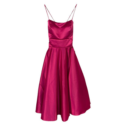 Vestito elegante in raso scollo tondo 81025 - FRANZESE