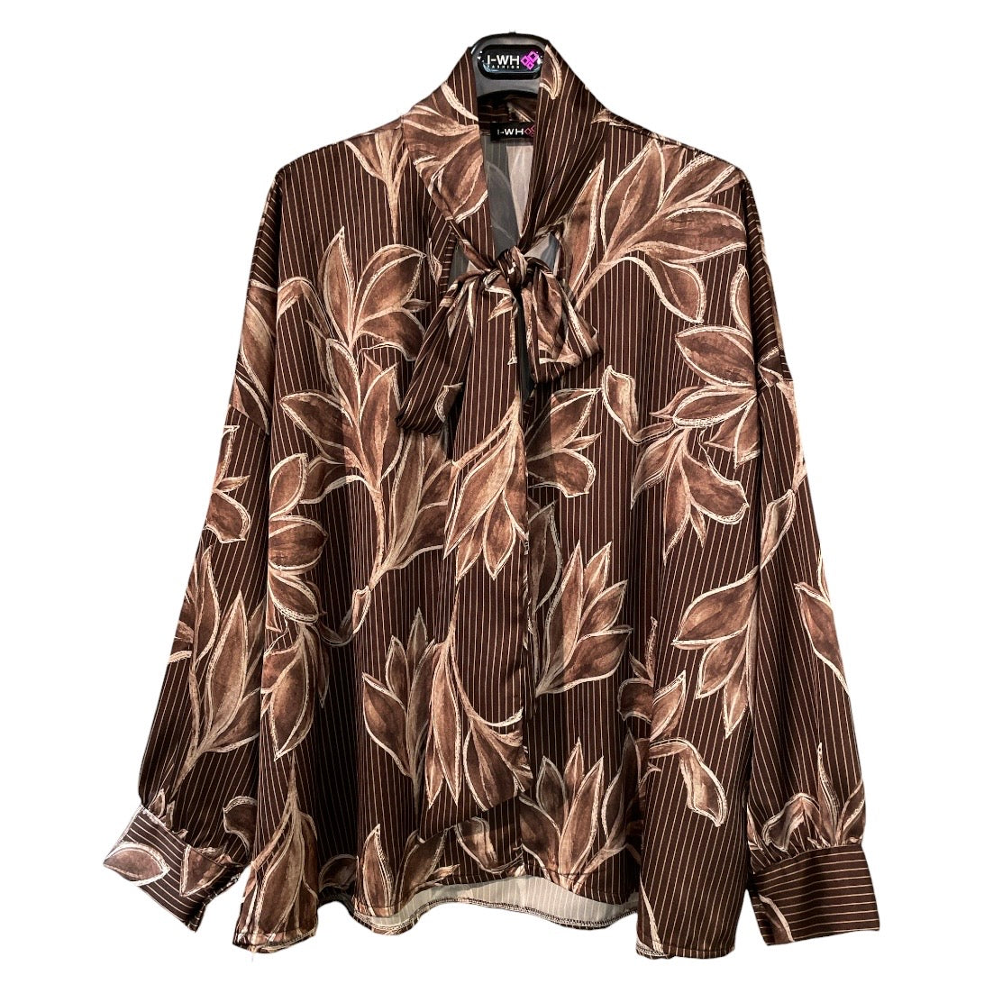 Camicia donna in raso fantasia floreale 8515