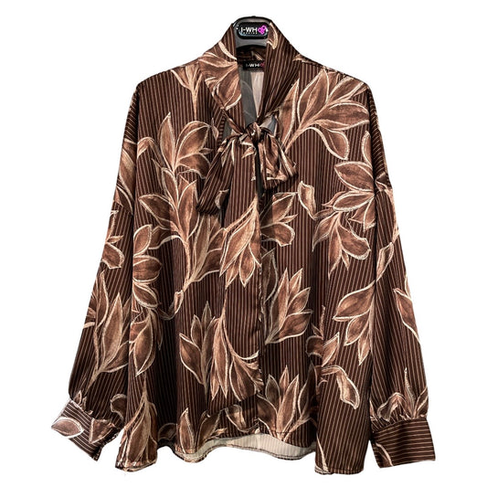 Camicia donna in raso fantasia floreale 8515
