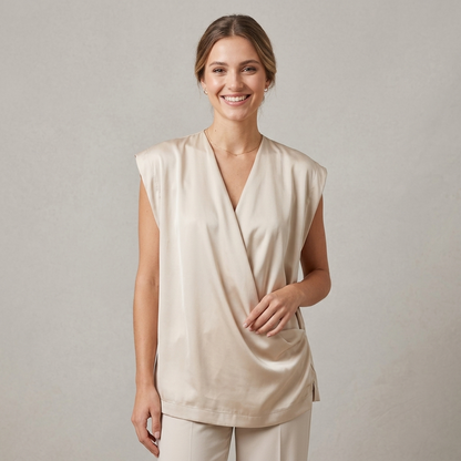 Top in raso scollo incrocio 28D179 - EXTYN