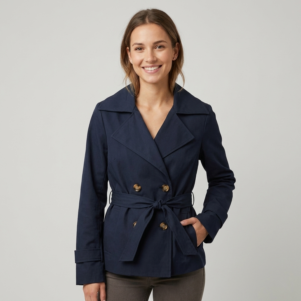 Trench corto doppio petto 6328 - FRANZESE