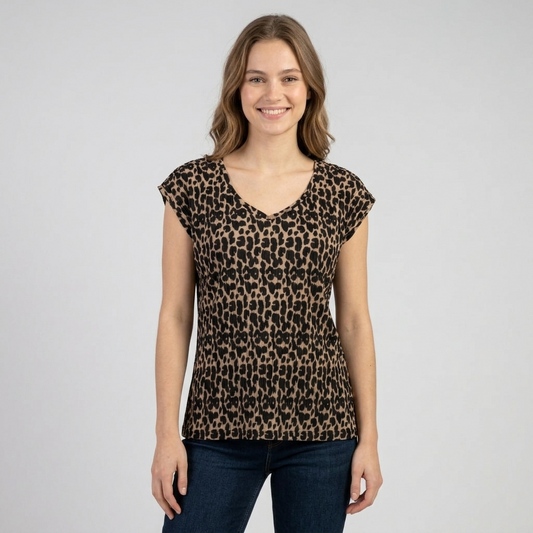 T-shirt donna fantasia animalier JU44NO- HAILYS