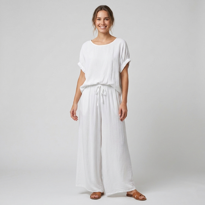 Pantalone ampio in viscosa 04D356 - EXTYN