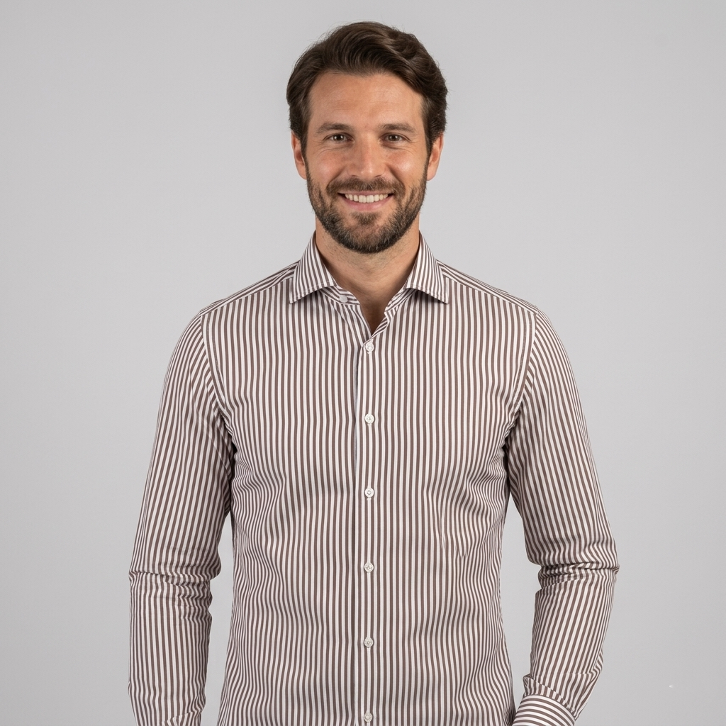 Camicia italian fit righe strette N2031-B430 - V&V