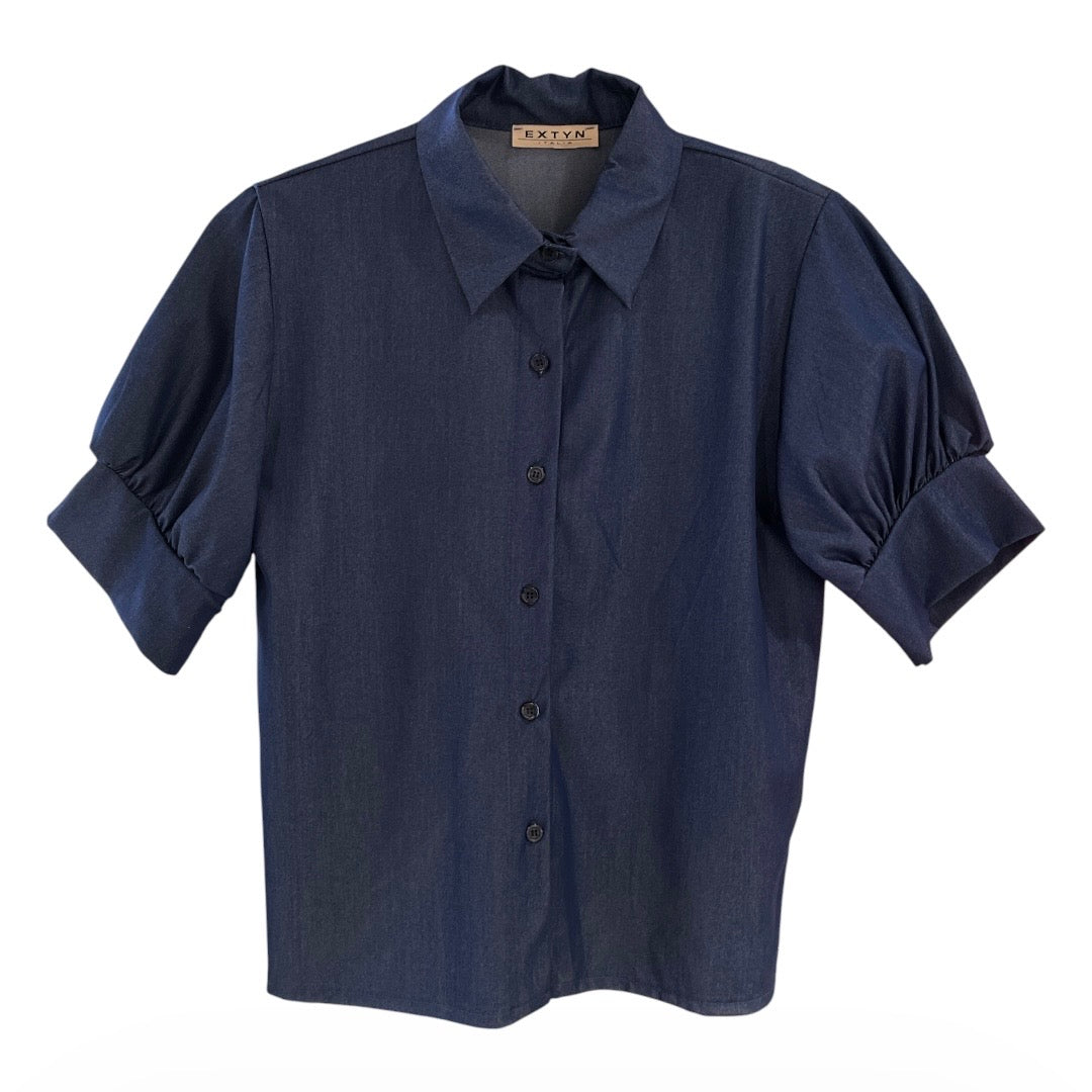 Camicia denim maniche palloncino 28D185 - EXTYN