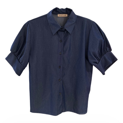 Camicia denim maniche palloncino 28D185 - EXTYN
